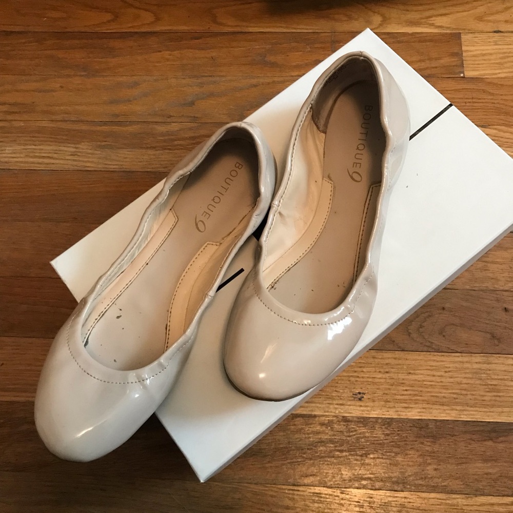 Boutique 9 Nude Patent Flats